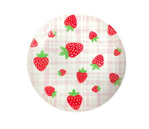 Oxnard Strawberry Plaid Plate