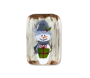 Oxnard Rustic Snowman Platter