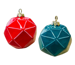 Oxnard Jewel Toned Faceted Ornament