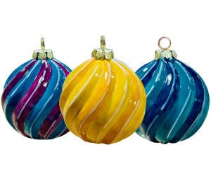 Oxnard Jewel Toned Spiral Ornament